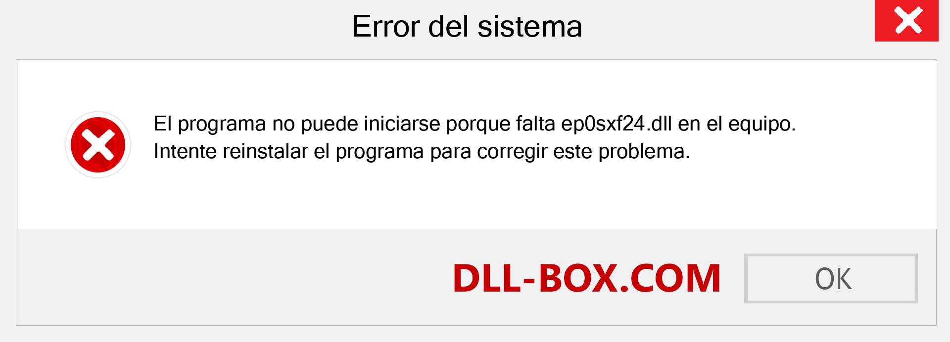 ¿Falta el archivo ep0sxf24.dll ?. Descargar para Windows 7, 8, 10 - Corregir ep0sxf24 dll Missing Error en Windows, fotos, imágenes